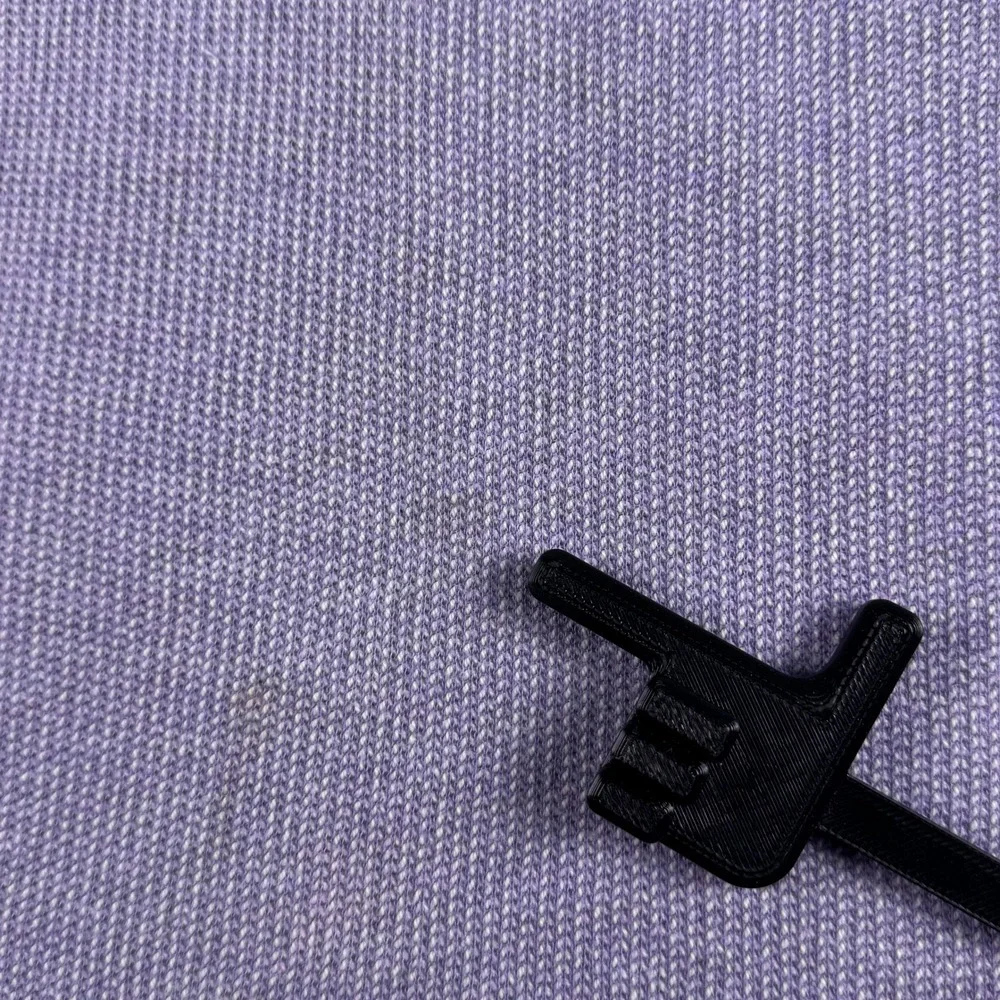 Soft Surroundings Lavender Waffle Knit Henley Hoodie Tunic Purple 3/4 Sleeve Top